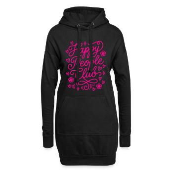 Club des Gens Heureux - Sweat-shirt à capuche long Femme - noir - Devant