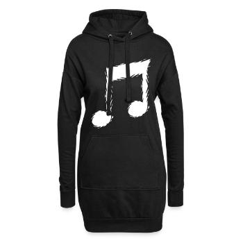 Musiknote Musik Design Sänger - Hoodie-Kleid - Schwarz - Vorne