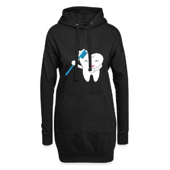 Zahn Zahnseide machen Tanz - Hoodie-Kleid - Schwarz - Vorne