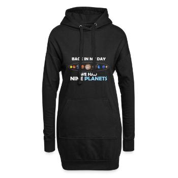 Zu meiner Zeit hatten wir 9 Planeten - Hoodie-Kleid - Schwarz - Vorne