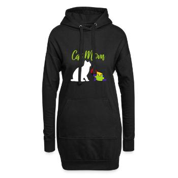 Autisme Chat Down Syndrome Mère Autiste - Sweat-shirt à capuche long Femme - noir - Devant