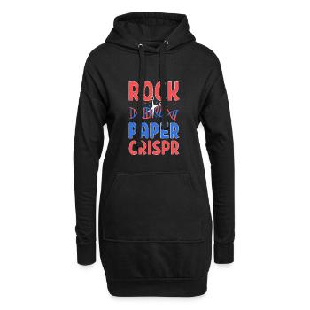 Rock Paper Crispr Genmanipulation Biologie Lehrer - Hoodie-Kleid - Schwarz - Vorne