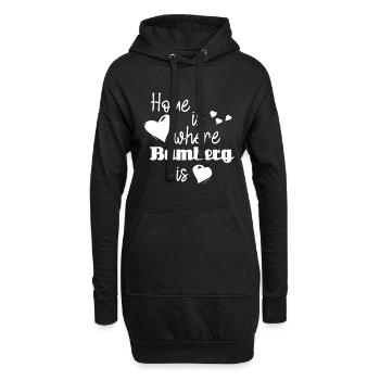Zuhause in Bamberg - Home is where Bamberg is - Hoodie-Kleid - Schwarz - Vorne