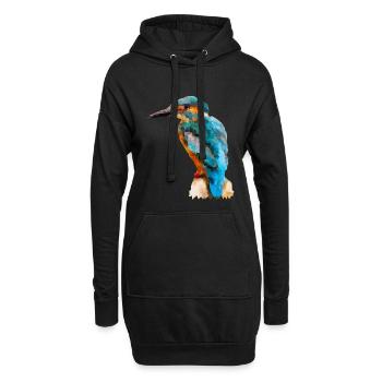 Oiseau de glace - Sweat-shirt à capuche long Femme - noir - Devant