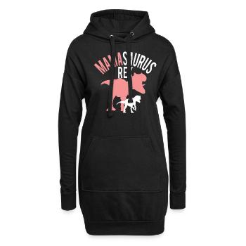 Mamasaurus Muttertag Mama Mutter Tochter - Hoodie-Kleid - Schwarz - Vorne