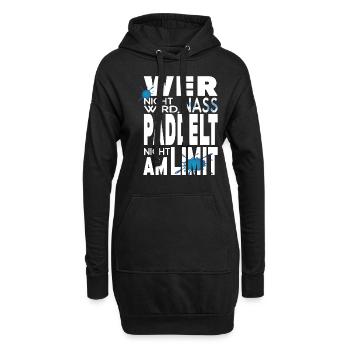 Stand Up Paddling Kanu SUP Kajak lustiger Spruch - Hoodie-Kleid - Schwarz - Vorne