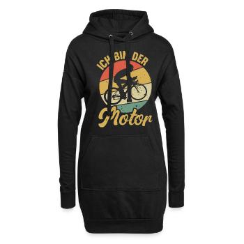 Ich Bin Der Motor Lustiger Fahrrad Fahrer Geschenk - Hoodie-Kleid - Schwarz - Vorne