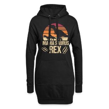 Mère de dinosaure Mamasaurus Rex drôle - Sweat-shirt à capuche long Femme - noir - Devant