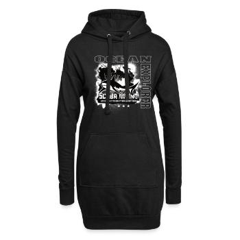 Ocean Explorer Scuba Diving Shark Reef - Hoodie-Kleid - Schwarz - Vorne
