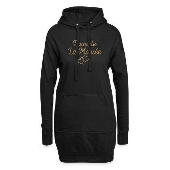 Team Mariee EVJF mariage - Sweat-shirt à capuche long Femme - noir - Devant