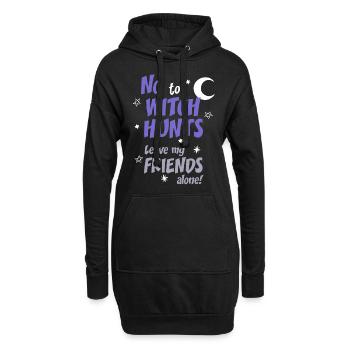 Nein zur Hexenjagd - Hoodie-Kleid - Schwarz - Vorne