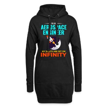 Luft- und Raumfahrtingenieur Raumfahrtraketenwissenschaftler - Hoodie-Kleid - Schwarz - Vorne