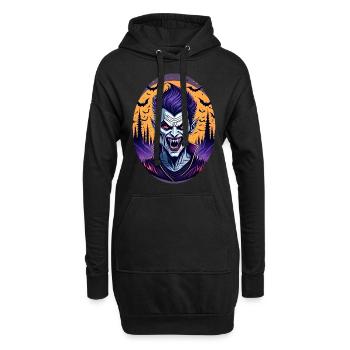 Gruseliges Fête d’Halloween Kostüm Vampir - Sweat-shirt à capuche long Femme - noir - Devant