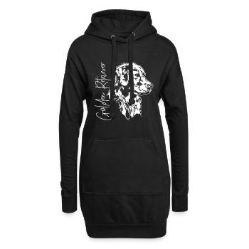 Golden Retriever Portrait Chien Chiens Wilsigns - Sweat-shirt à capuche long Femme - noir - Devant