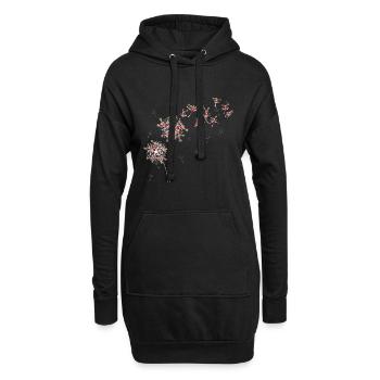 Cheerleader Sport Geschenk Pusteblume Cheerleading - Hoodie-Kleid - Schwarz - Vorne