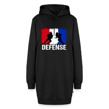 American Football Frankreich Defense - Hoodie-Kleid - Schwarz - Vorne