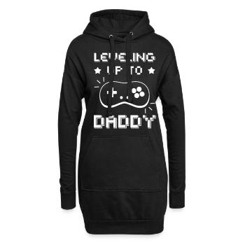 Leveling Up To Daddy - Hoodie-Kleid - Schwarz - Vorne