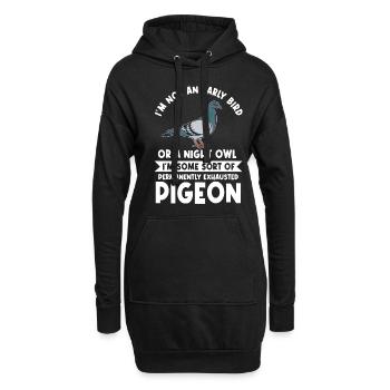 Je ne suis pas un lève-tôt ou un oiseau de nuit - Sweat-shirt à capuche long Femme - noir - Devant
