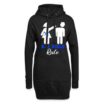 Règle des filles BJJ - Sweat-shirt à capuche long Femme - noir - Devant