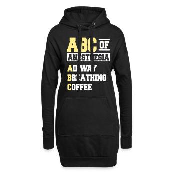 ABC Of Anesthesia - Hoodie-Kleid - Schwarz - Vorne