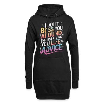 Sœur, Frère ou sœur, Famille - Sweat-shirt à capuche long Femme - noir - Devant