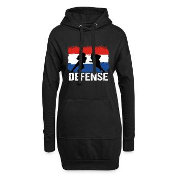 American Football Niederlande Defense - Hoodie-Kleid - Schwarz - Vorne