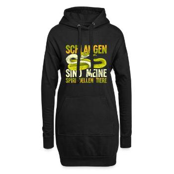 Schlangen sind meine spirituellen Tiere Schlange - Hoodie-Kleid - Schwarz - Vorne