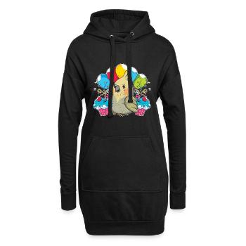Oiseau Fête d’anniversaire Cadeau Cockatiel - Sweat-shirt à capuche long Femme - noir - Devant