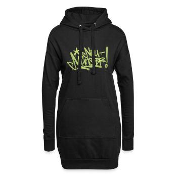 Neumünster Graffiti T Shirt - Hoodie-Kleid - Schwarz - Vorne