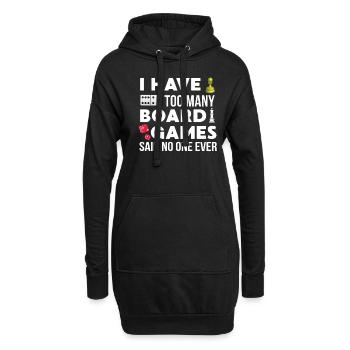 Board Gamer Geek - Hoodie-Kleid - Schwarz - Vorne