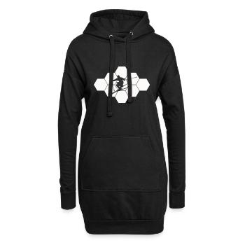 Ski Geschenkidee Skidesign Tshirt - Hoodie-Kleid - Schwarz - Vorne