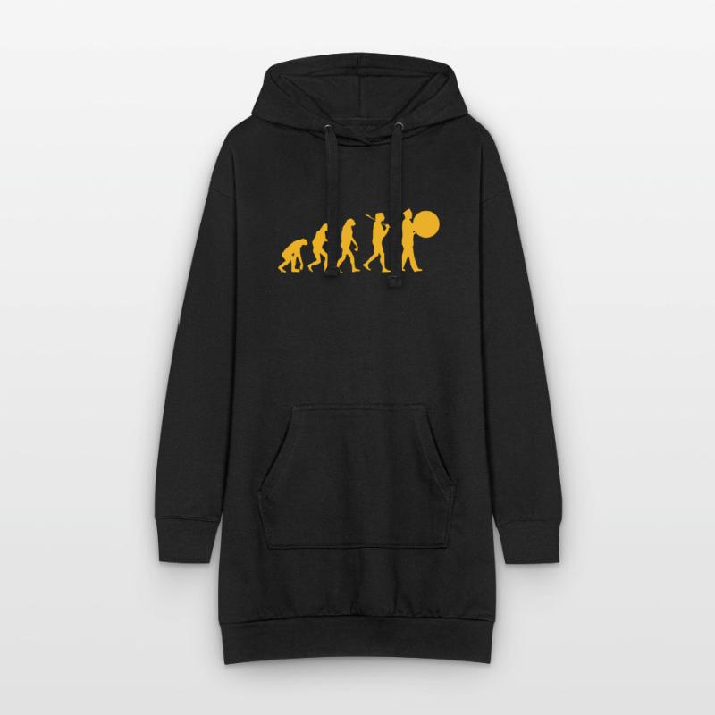 Evolution drum funny marching band Hoodie Dress