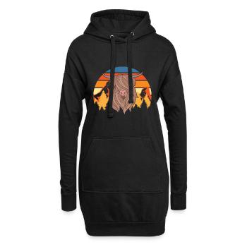 Hochlandrind Geschenk Schottisches Hochlandrind - Hoodie-Kleid - Schwarz - Vorne