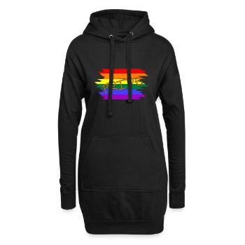 Pride lgbtq - Hoodie-Kleid - Schwarz - Vorne