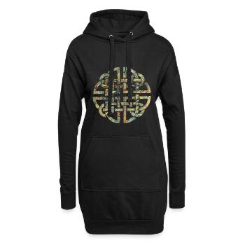 keltischer knoten 8 e 200 - Hoodie-Kleid - Schwarz - Vorne