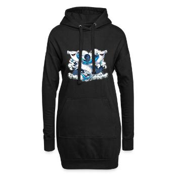 Ozean Tier Hai Geschenk Niedliches Hammerhai - Hoodie-Kleid - Schwarz - Vorne