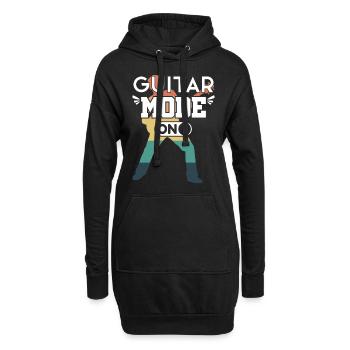 Gitarre Spruch Modus - Hoodie-Kleid - Schwarz - Vorne