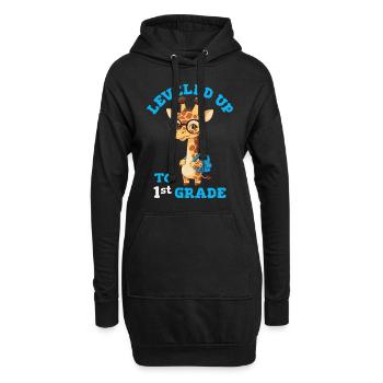 Surclassé en 1ère classe - Funny Giraffe - Sweat-shirt à capuche long Femme - noir - Devant