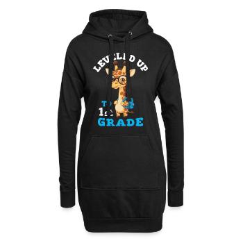 Surclassé en 1ère classe - Funny Giraffe - Sweat-shirt à capuche long Femme - noir - Devant