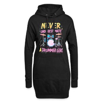 Ne sous-estimez jamais une batteuse - Sweat-shirt à capuche long Femme - noir - Devant