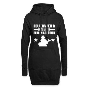 Feuerwehr - Hoodie-Kleid - Schwarz - Vorne