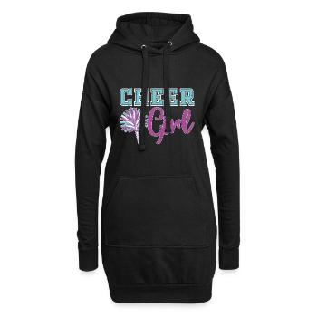 Sport Cheerleader Mädchen Geschenk Cheerleading - Hoodie-Kleid - Schwarz - Vorne