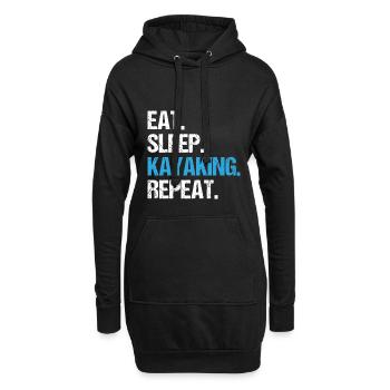 Kajakfahren Kajakfahrer Kajak Kanu Kanufahren - Hoodie-Kleid - Schwarz - Vorne