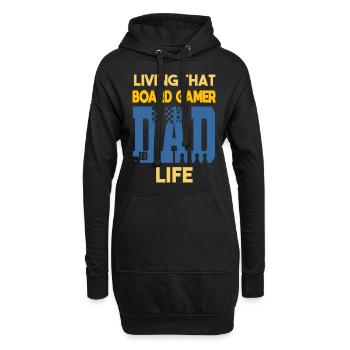 Living That Board Gamer Dad Life Papa Brettspieler - Hoodie-Kleid - Schwarz - Vorne