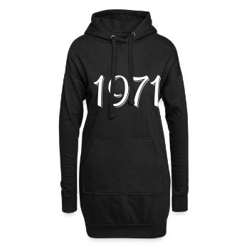 Year of birth 1971 Birthday present - Hoodie Dress - black - Front