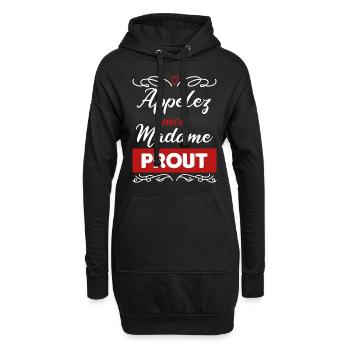 cadeau drôle madame prout - Sweat-shirt à capuche long Femme - noir - Devant