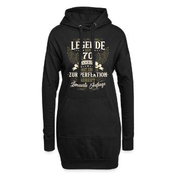 70. Geburtstag Legende Geburtstagsspruch 70 Jahre - Hoodie-Kleid - Schwarz - Vorne