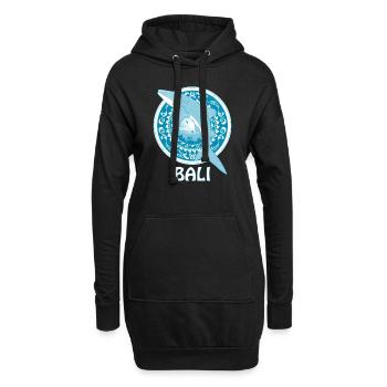 Requin baleine Bali Indonésie - Sweat-shirt à capuche long Femme - noir - Devant