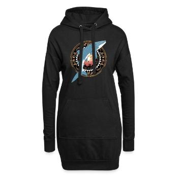 Requin-baleine hawaïen - Sweat-shirt à capuche long Femme - noir - Devant