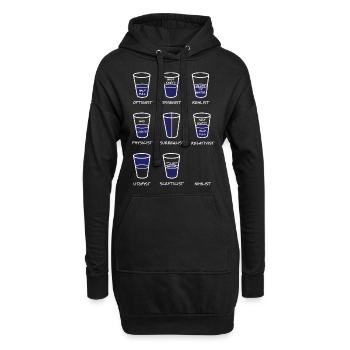 Physiker Optimist - Hoodie-Kleid - Schwarz - Vorne